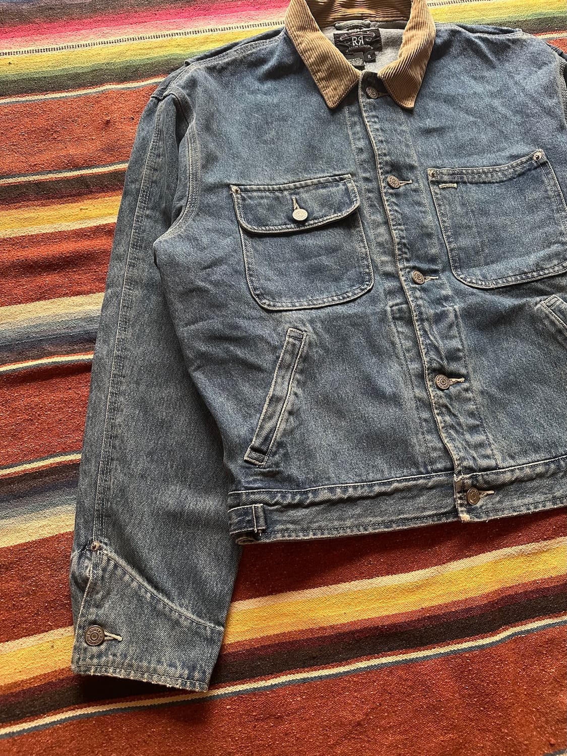 90s USA 빈티지 더블알엘 RRL 데님 덩가리 자켓 상품이미지4