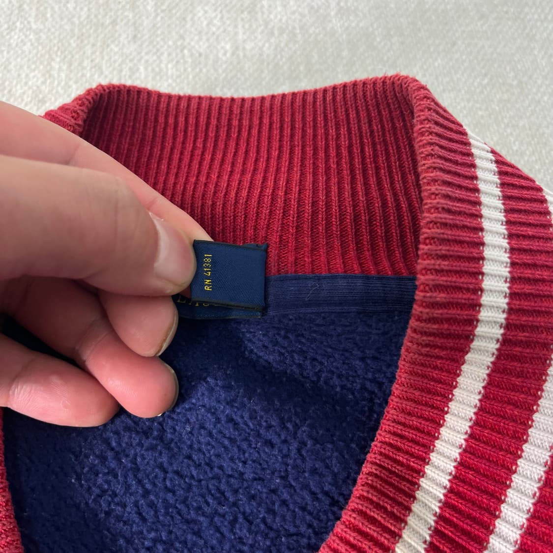 110 폴로랄프로렌 P로고 코튼 에이징 바시티 자켓 상품이미지4