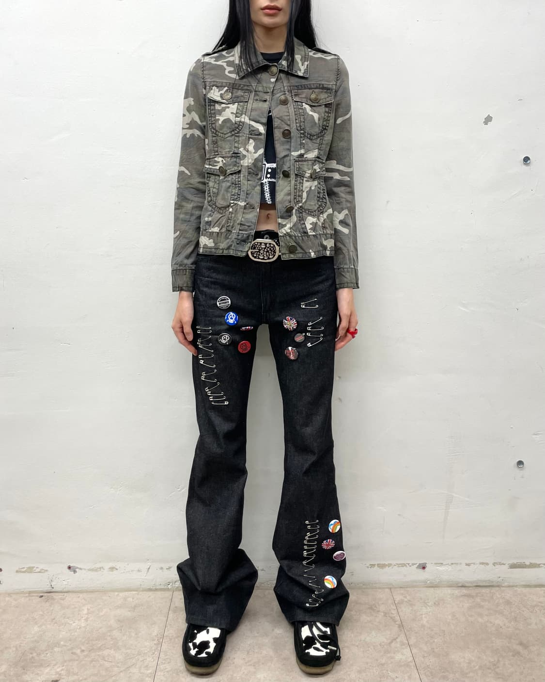 4 Pocket Cropped Camo Jacket  상품이미지4