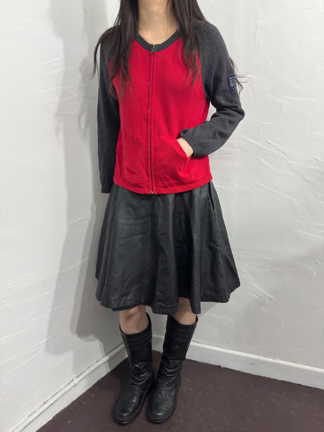 dkny knit zipup 상품이미지5