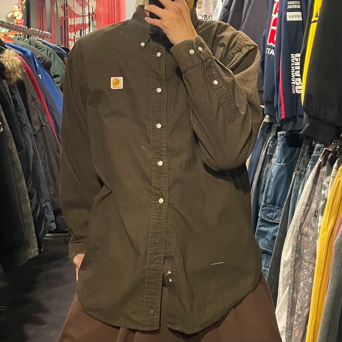 [IM] carhartt 칼하트 브라운 코듀로이 셔츠 상품이미지2