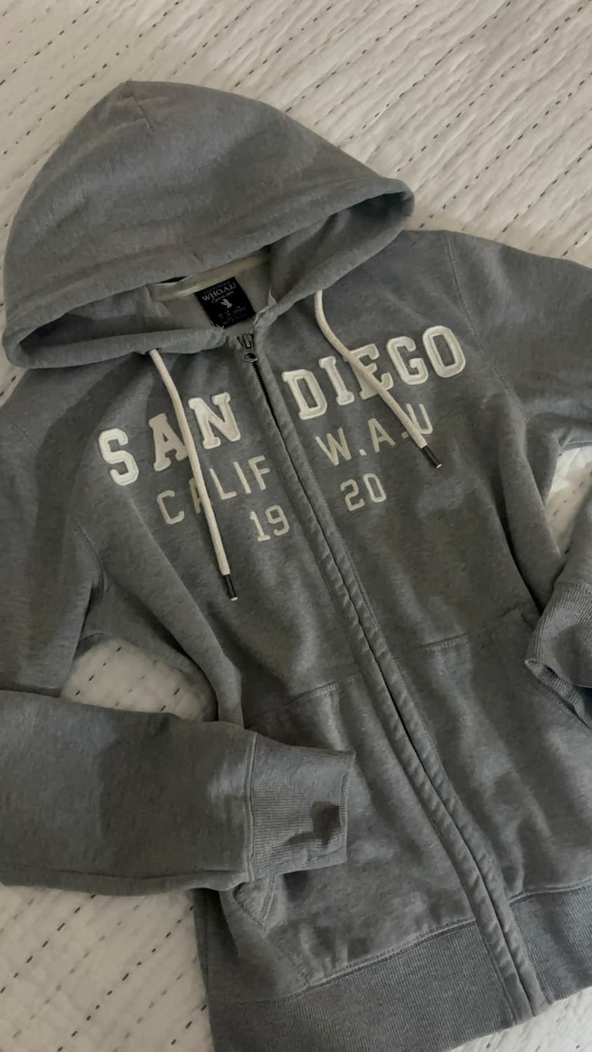 후아유 그레이 후드집업 판매 샌디애고 상품이미지1