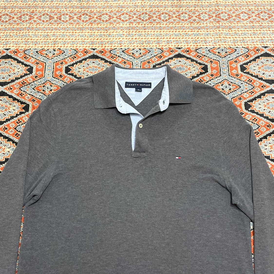 타미힐피거 그레이 긴팔 카라티셔츠 남성M 상품이미지2