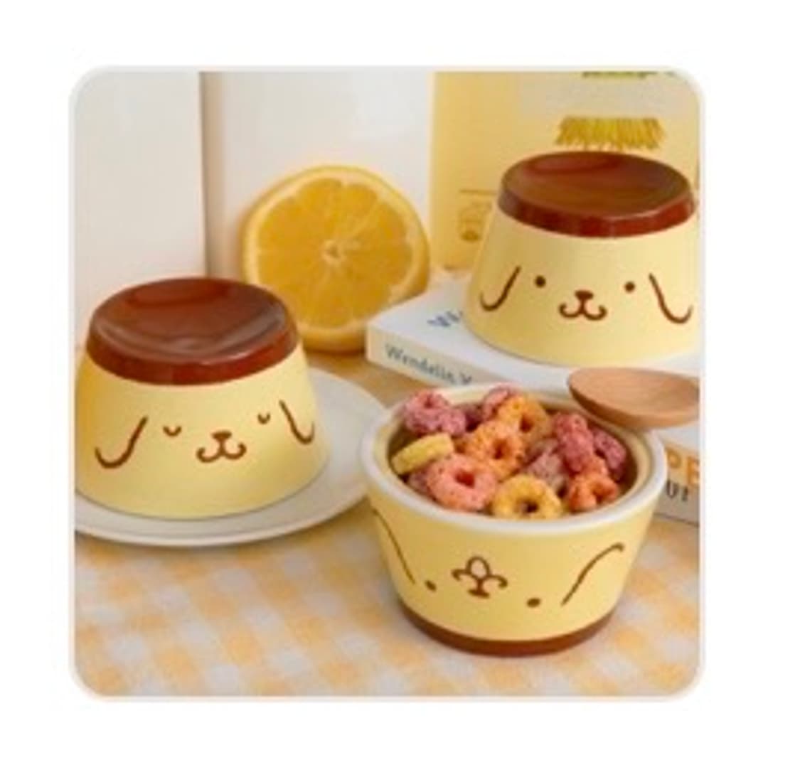 산리오 폼폼푸린 도자기 식기 소스볼 세트 접시 머그컵 상품이미지1