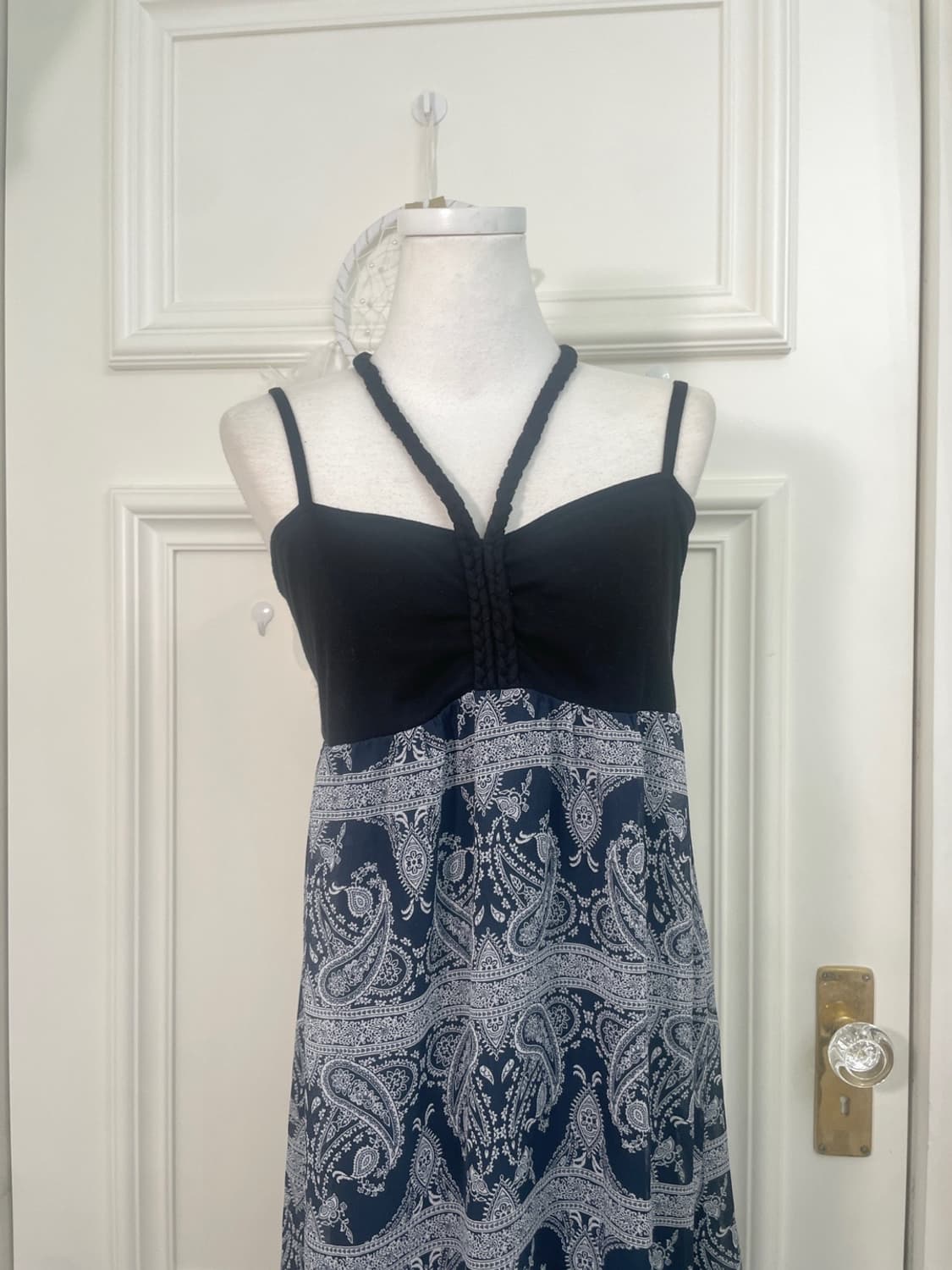navy pasley long sleeveless opc(size-L) 상품이미지5