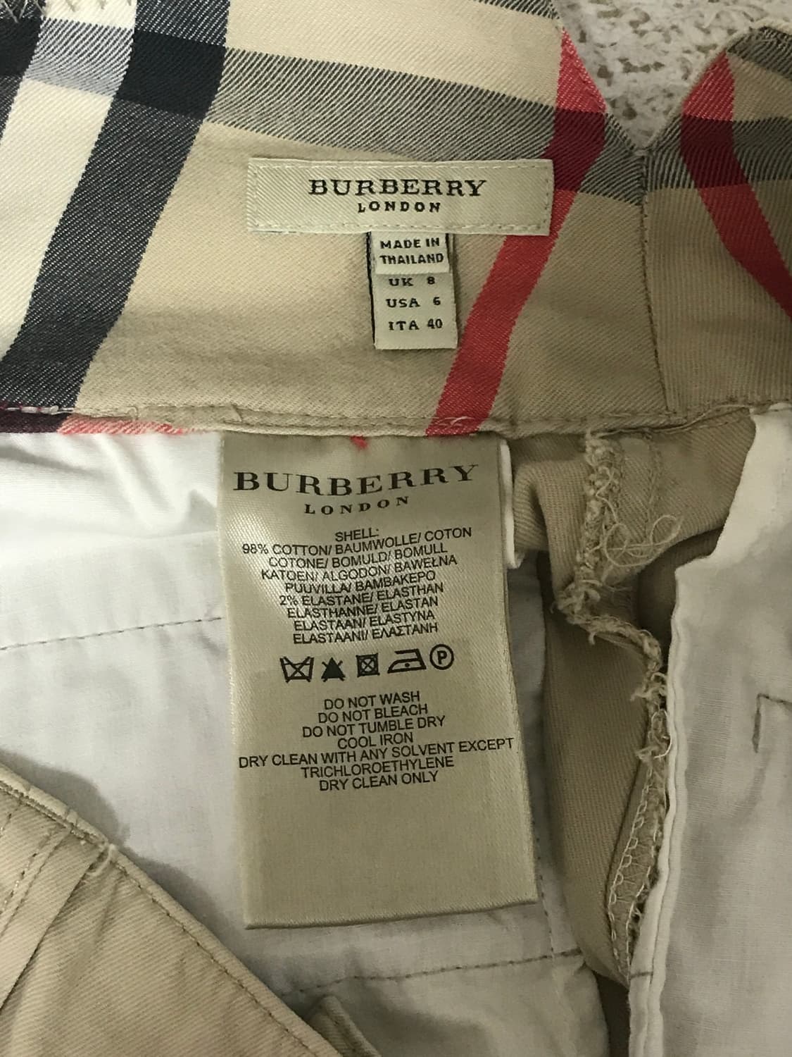 버버리 베이지 포켓 스커트 상품이미지3