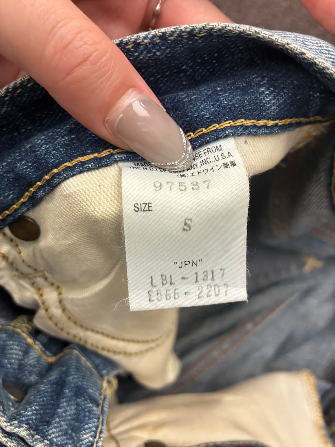 S)Lee 빈티지 여성 중청 데님 쇼츠 상품이미지3