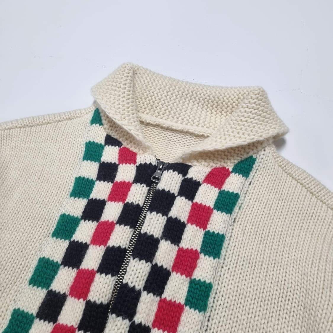 앤더슨벨 체커보드 코위찬 가디건 - L 상품이미지5