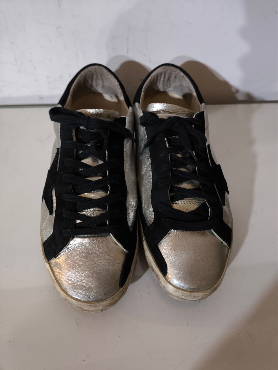 39 260mm 골든구스 슈퍼스타 메탈릭 실버 블랙스타 상품이미지4