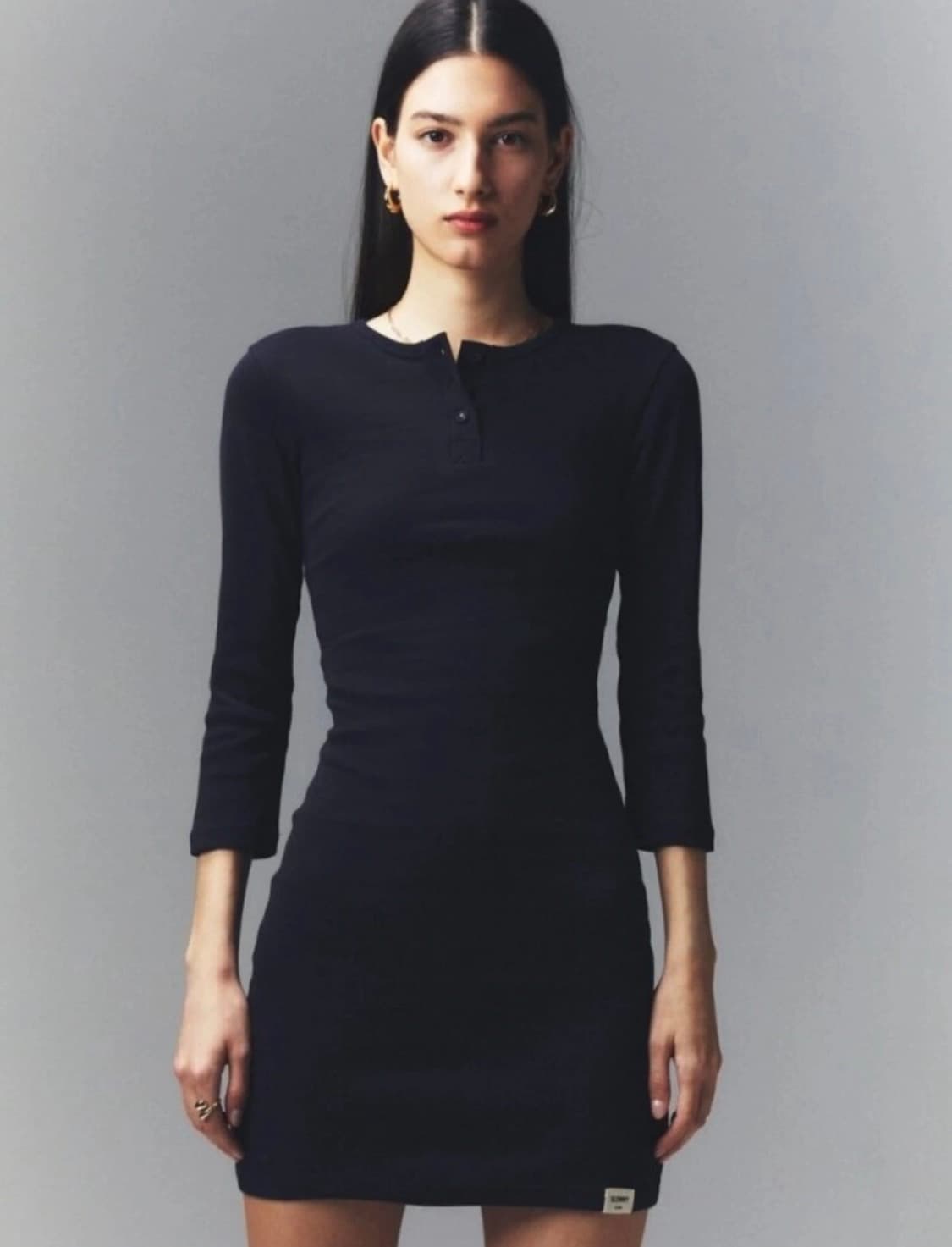 글로니 버튼 원피스 네이비  상품이미지1