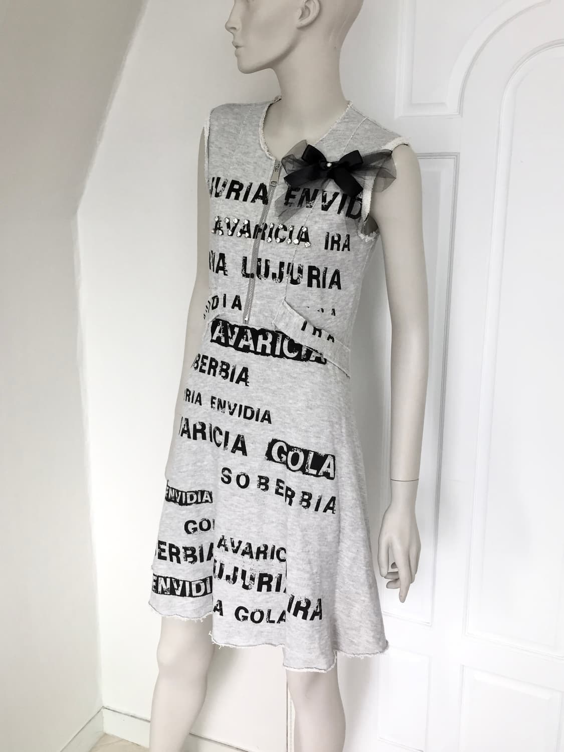 Italy Brand  Typography Grey Dress 상품이미지2