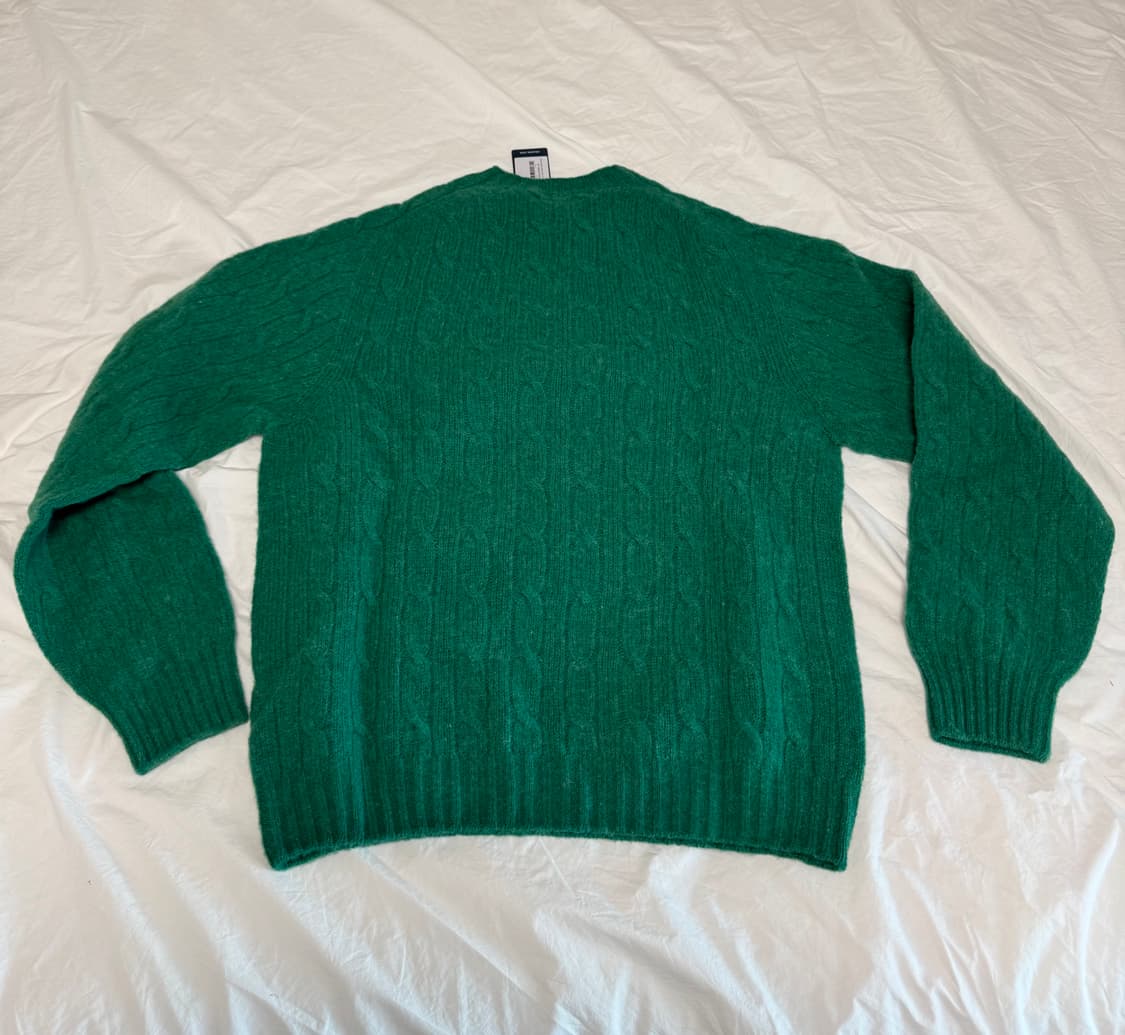 드레익스 브러쉬드 셔틀랜드 캐이블 니트 그린 XL(새상품) 상품이미지6