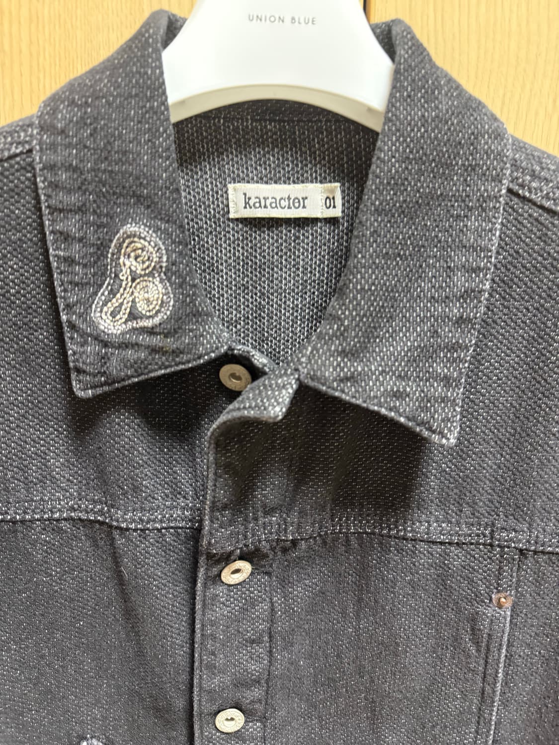카락터 데님 트러커 자켓 Canvas black [01] 상품이미지5