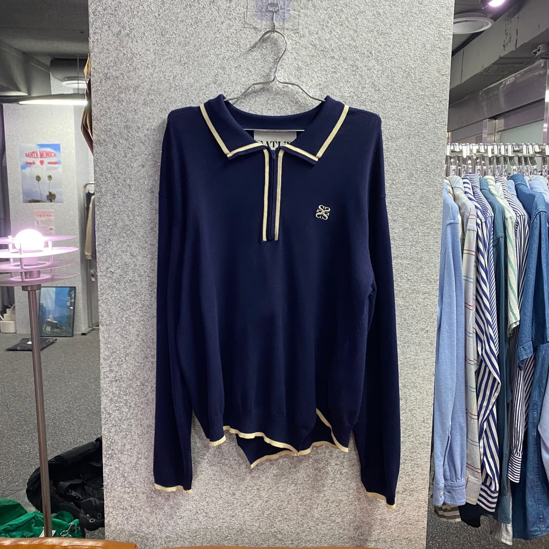 세터 더블린 언발란스 하프집업 니트 B4345 상품이미지2