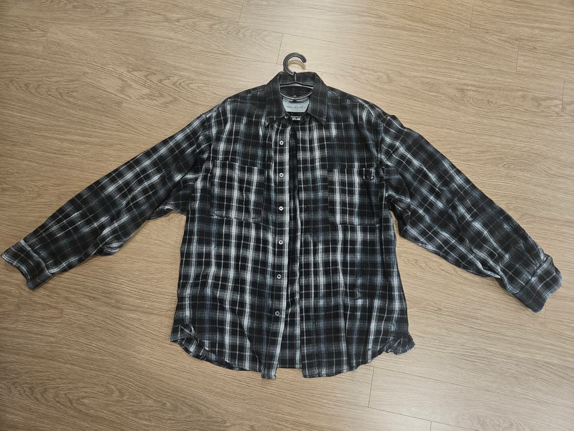 노매뉴얼 O.D 체크 셔츠 Black 상품이미지1