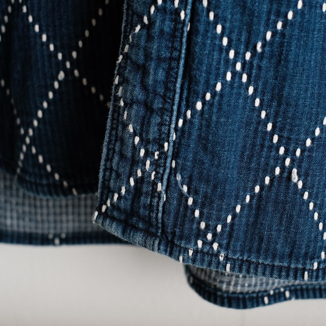 스튜디오다치산 유즈드 인디고 도비 셔츠 38사이즈 상품이미지7