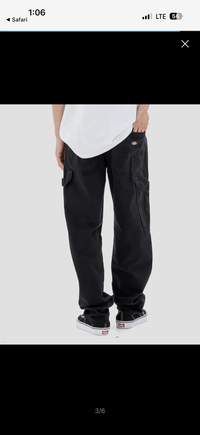 디키즈 덕 캔버스 카펜터 팬츠 Black 새상품 상품이미지3