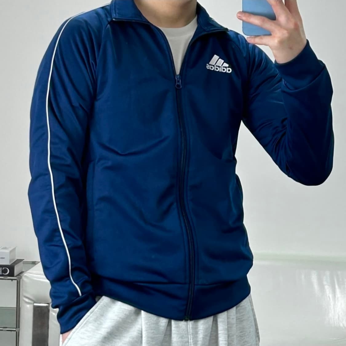 아디다스 네이비 원라인 트랙탑 저지 상품이미지2