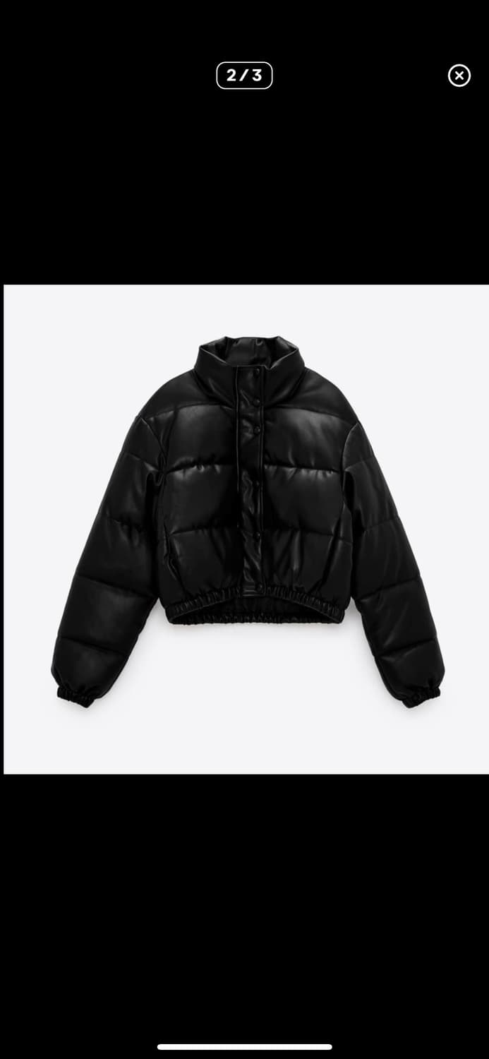 자라 레더 패딩 상품이미지2