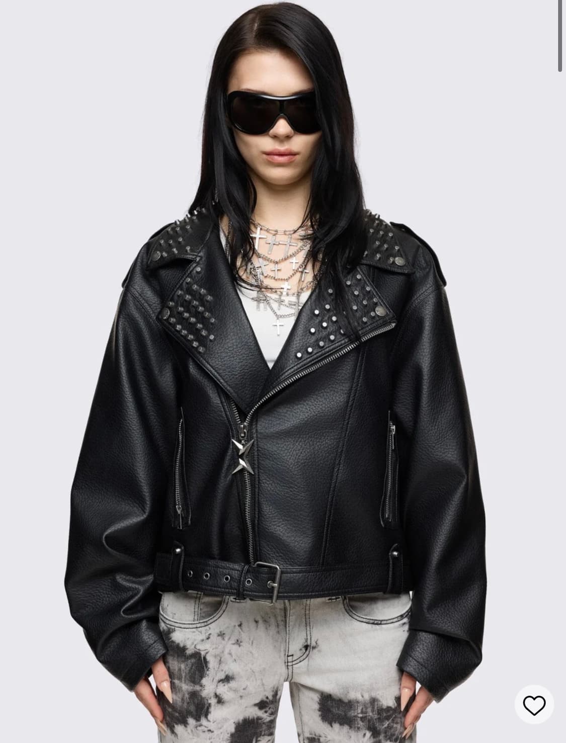 minga london stud cross leather jacket 상품이미지2