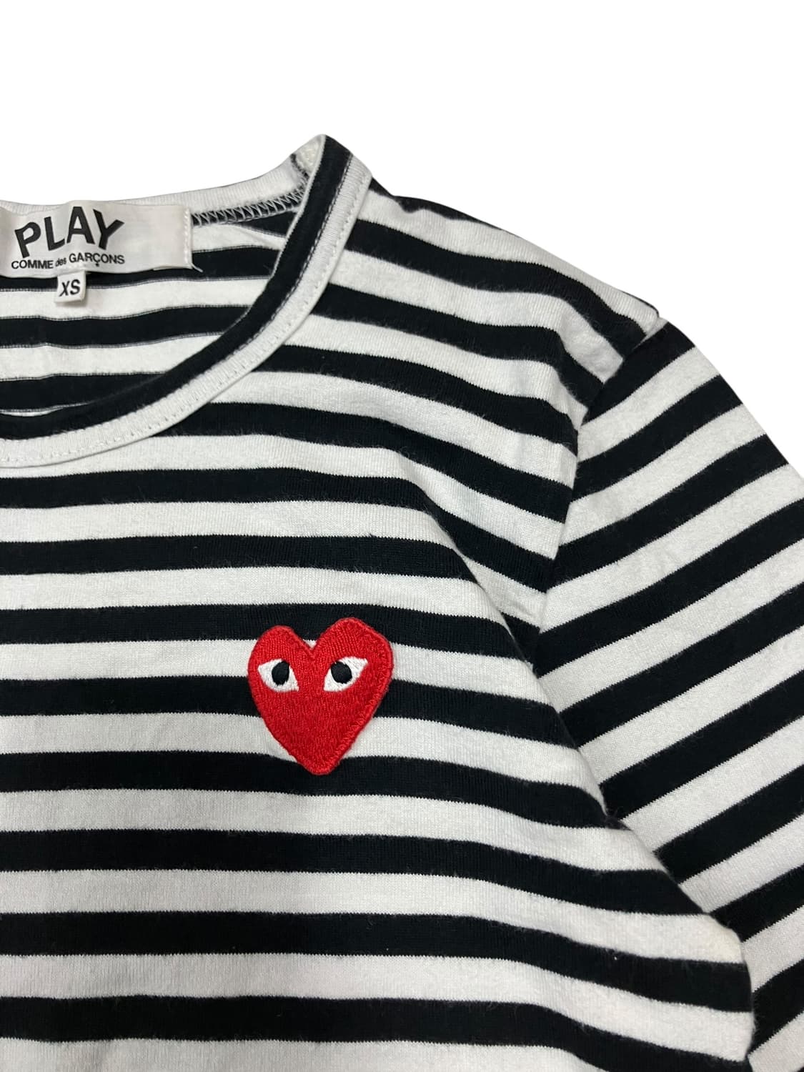 꼼데가르송 스트라이프 긴팡 티셔츠 XS 상품이미지5