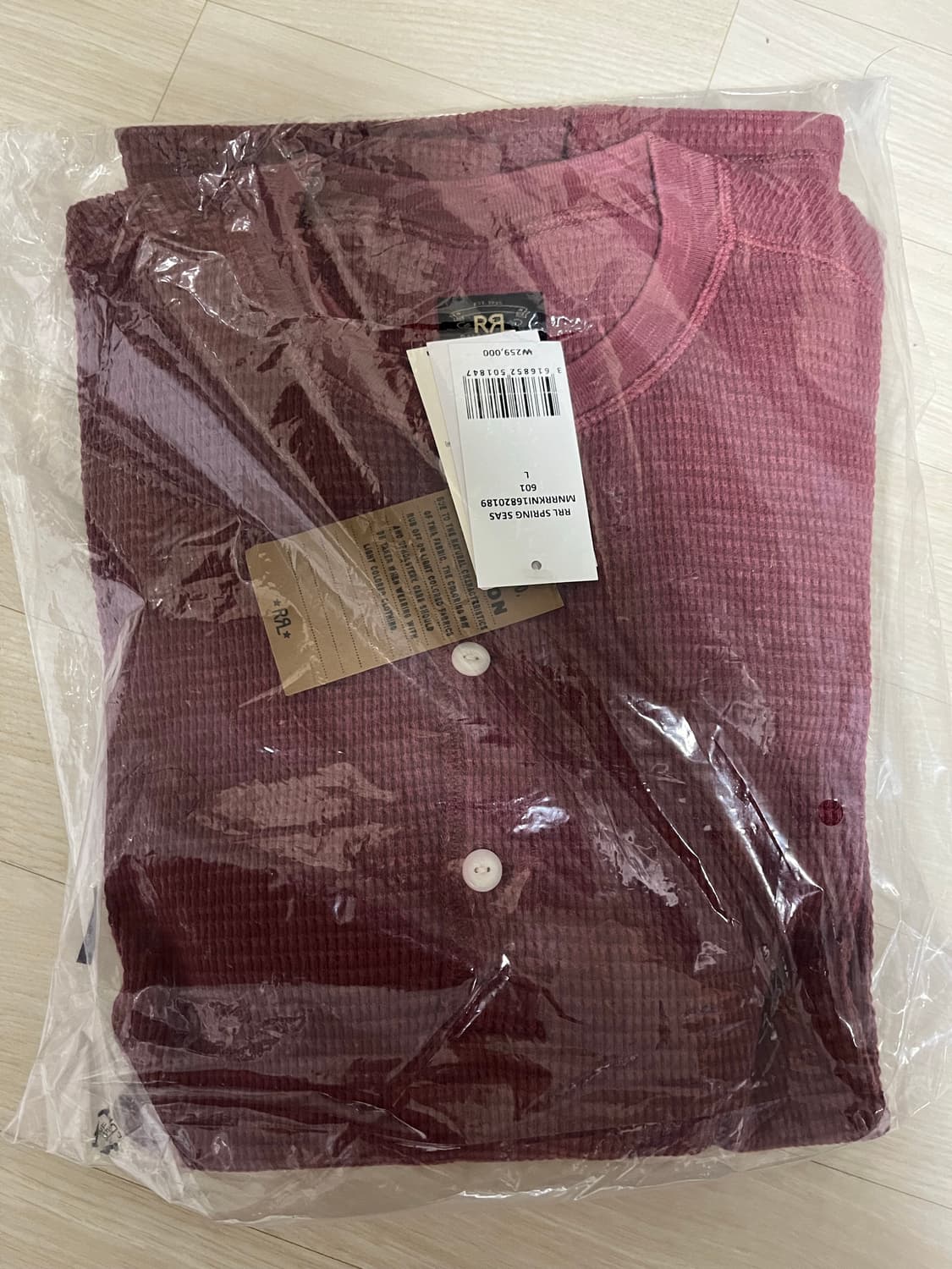 RRL 가먼트다이 와플 니트 헨리 셔츠 더블알엘 상품이미지1