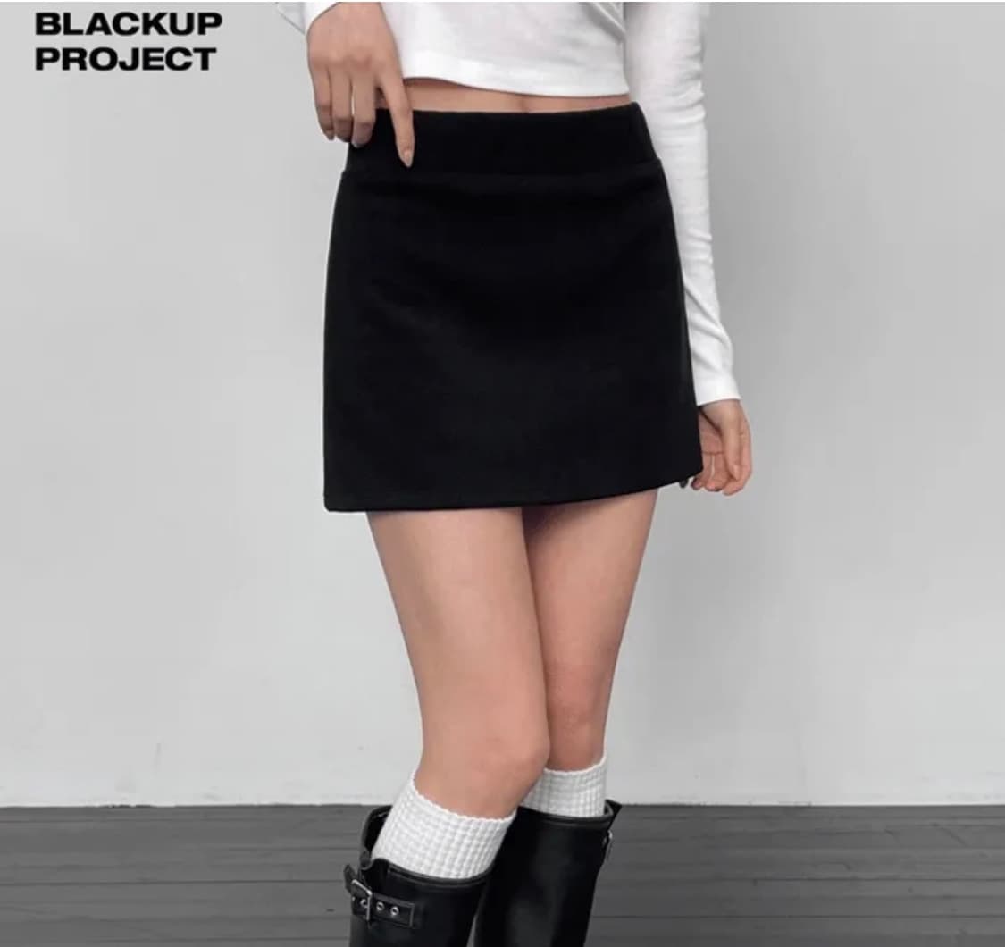 블랙업 프렌느 밴딩 미니 스커트 상품이미지1