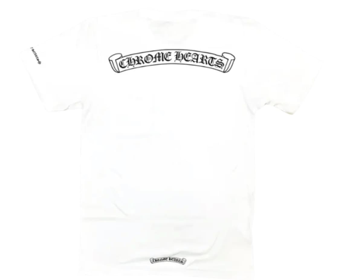 [XL] 크롬하츠 스크롤 로고 반팔 화이트 새상품 상품이미지1