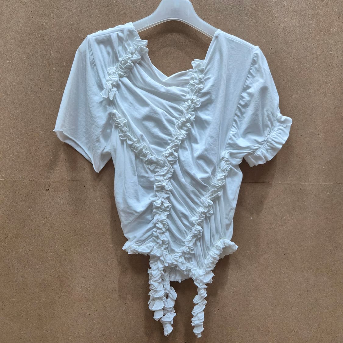 MM6 메종마르지엘라 셔링 러플 티셔츠 상품이미지2