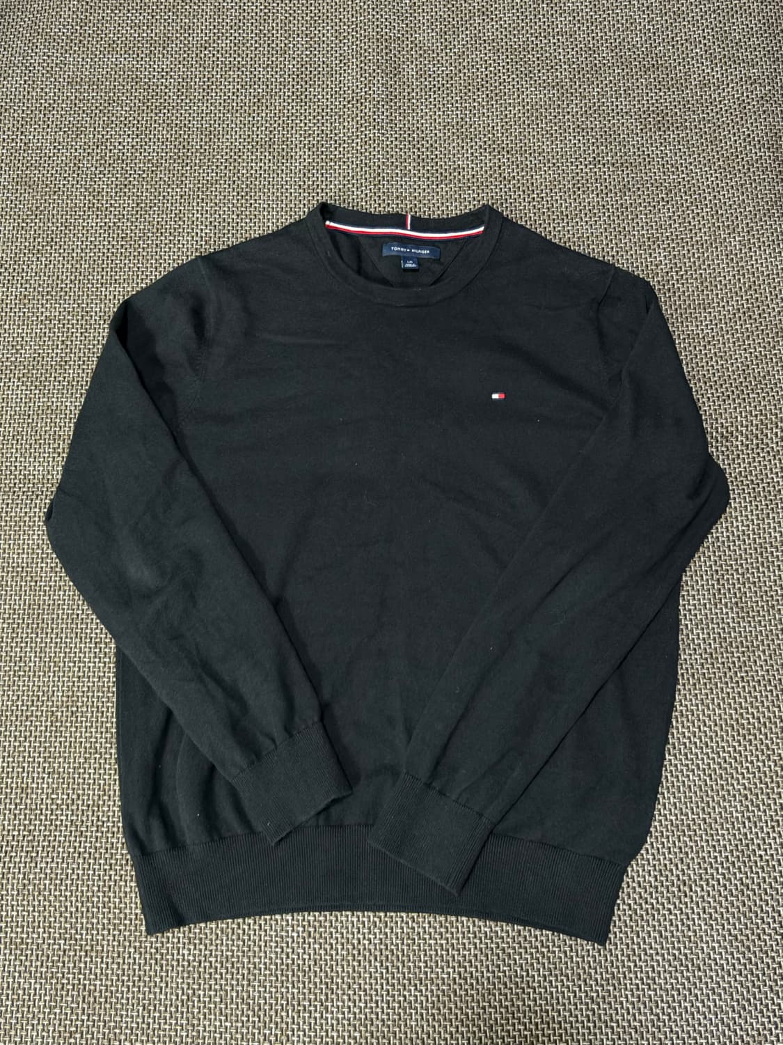 타미힐피거 블랙 니트 맨투맨 상품이미지3