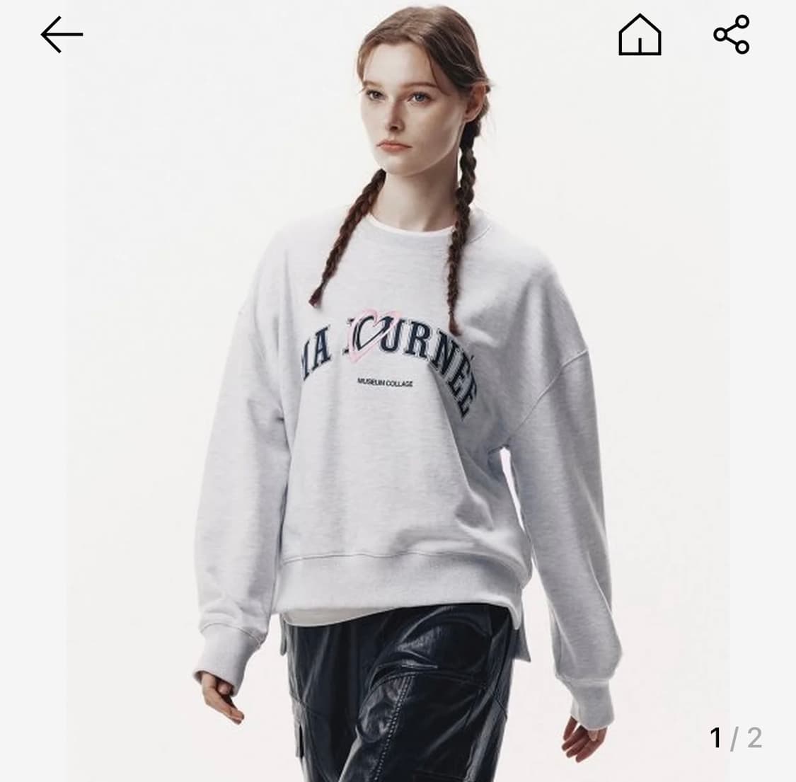 마조네 뮤지엄 스웨트셔츠_화이트 멜란지 상품이미지1