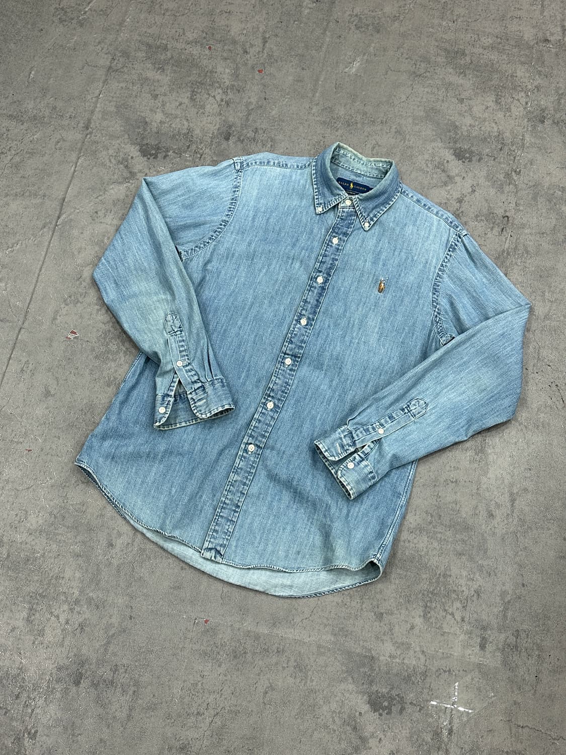 폴로 랄프로렌 멀티포니 연청 데님 셔츠 상품이미지1