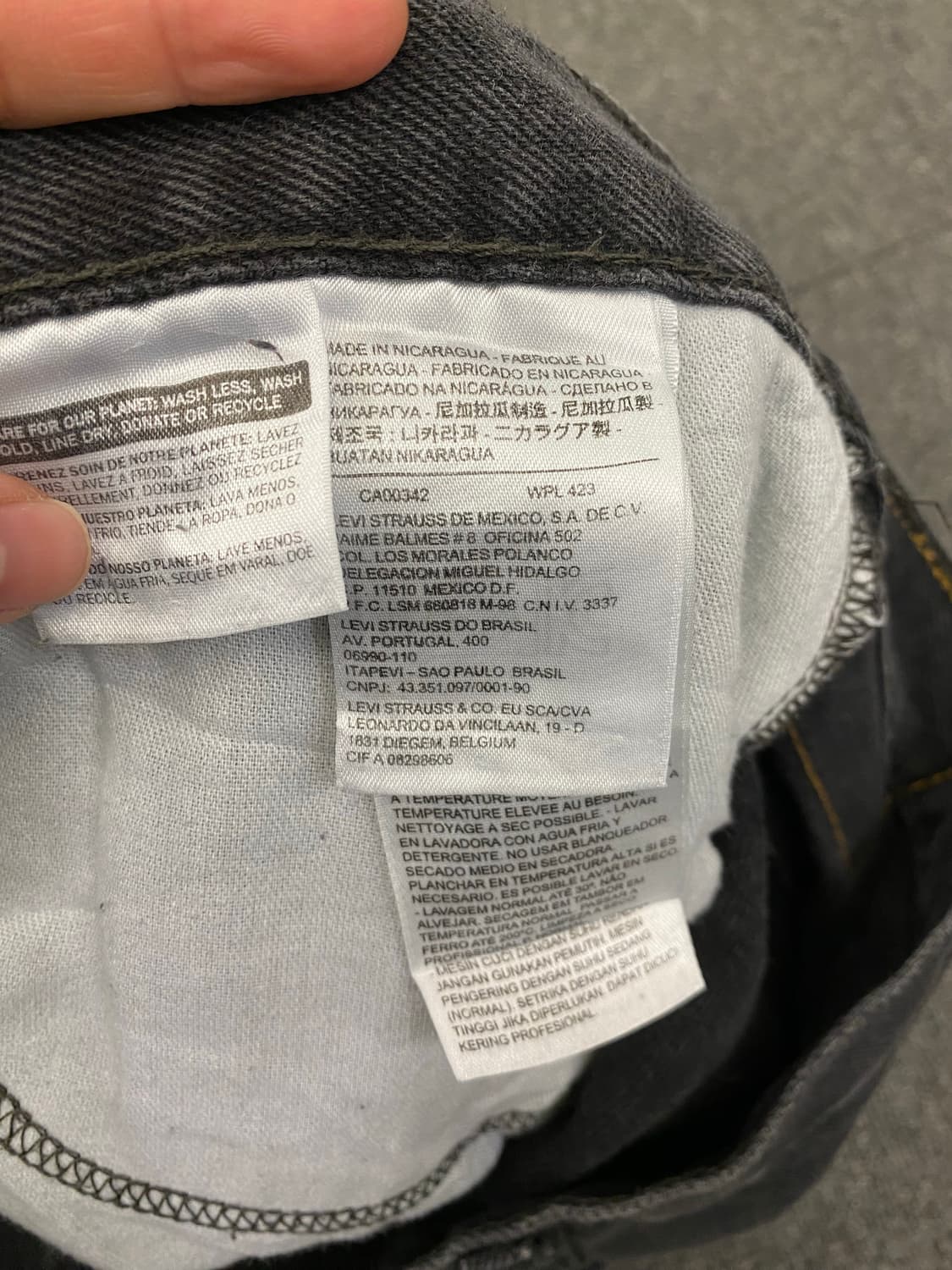 Levis 리바이스 550 흑청 데님팬츠 상품이미지8