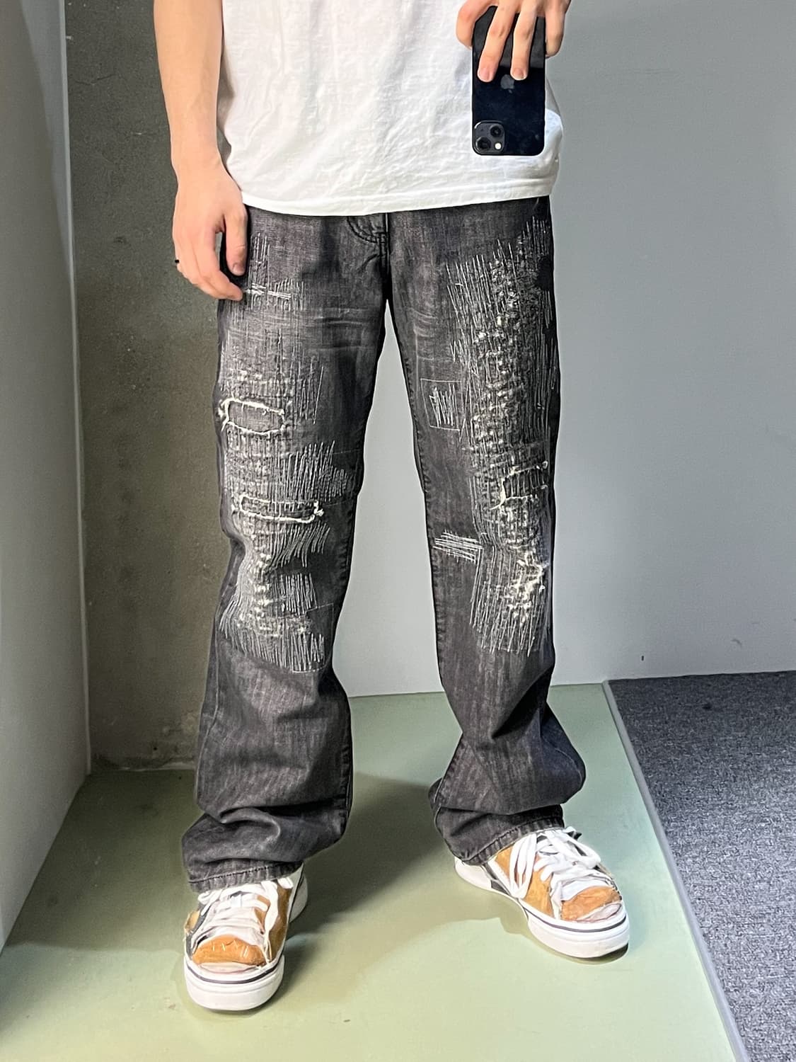 DOHC 보로 디스트레스드 데님 팬츠 상품이미지1