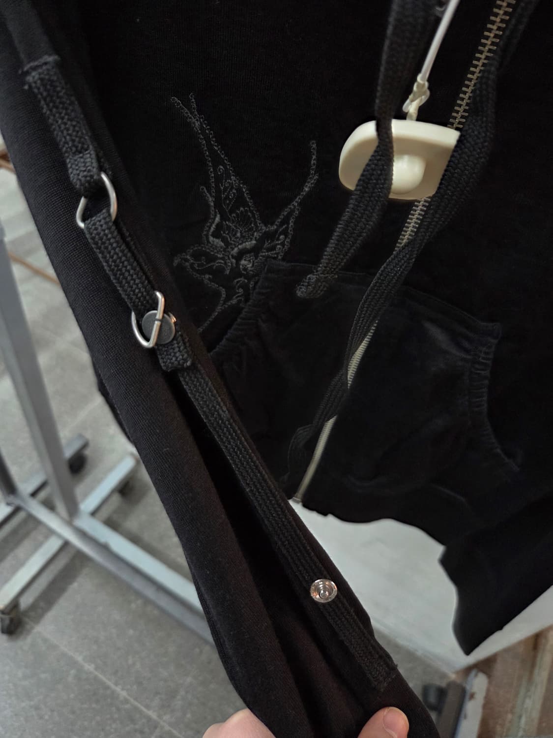 DIESEL 디젤 블랙 펑크 오리엔탈 하이넥집업💯 상품이미지8