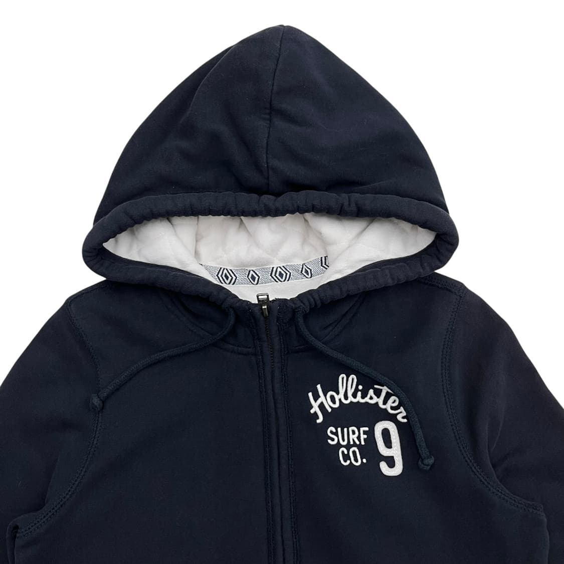 홀리스터 자수로고 네이비 후드집업 S 상품이미지4