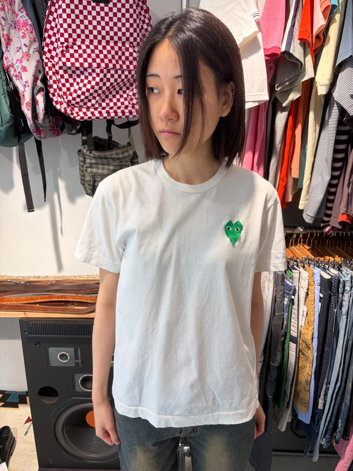 Comme des Garçons Play 하트 로고 반팔 티 상품이미지1