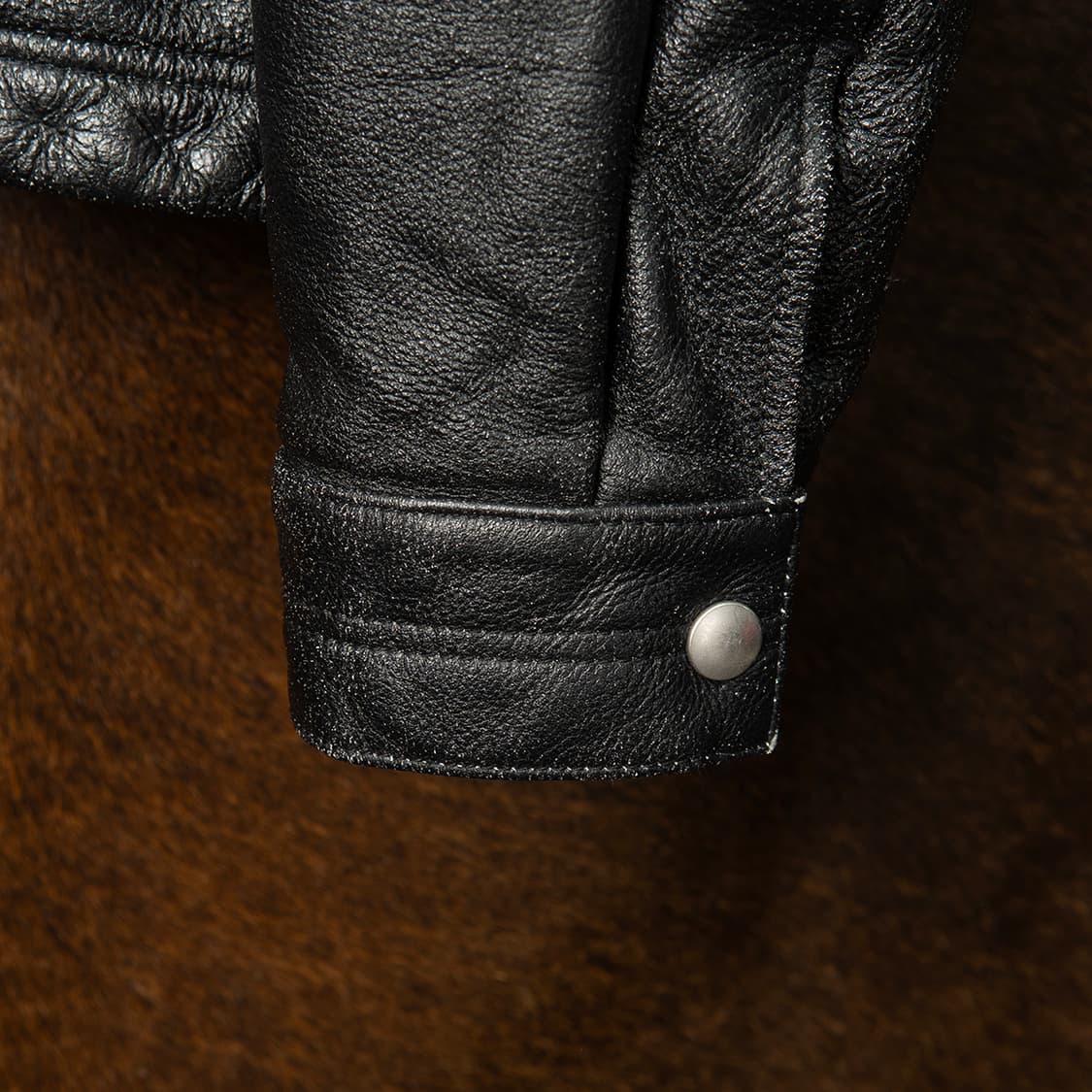 [L] 도프제이슨 워시드 카우하이드 레더자켓 블랙  상품이미지4