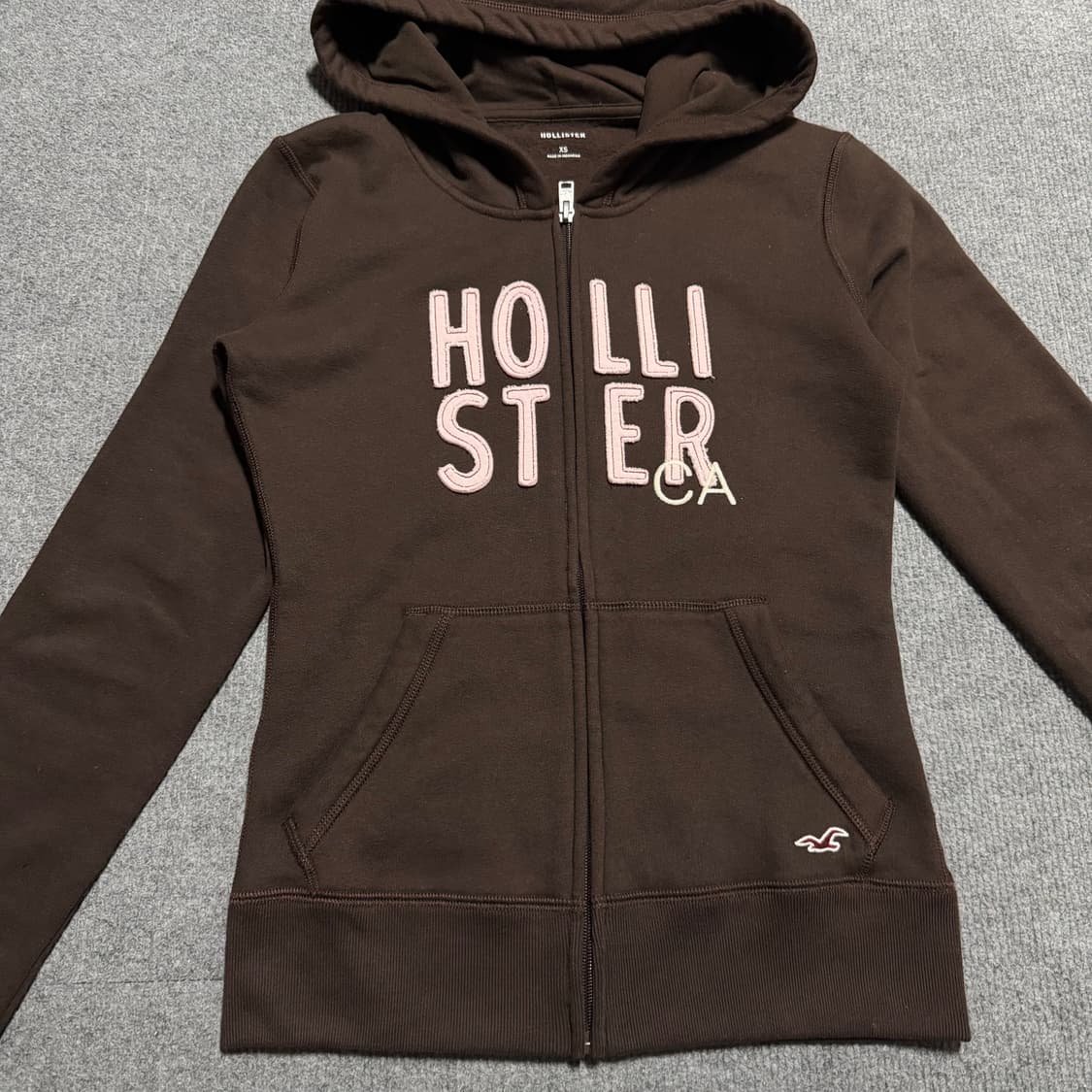 대장템 유일매물 홀리스터 브라운 핑크 후드집업 상품이미지2