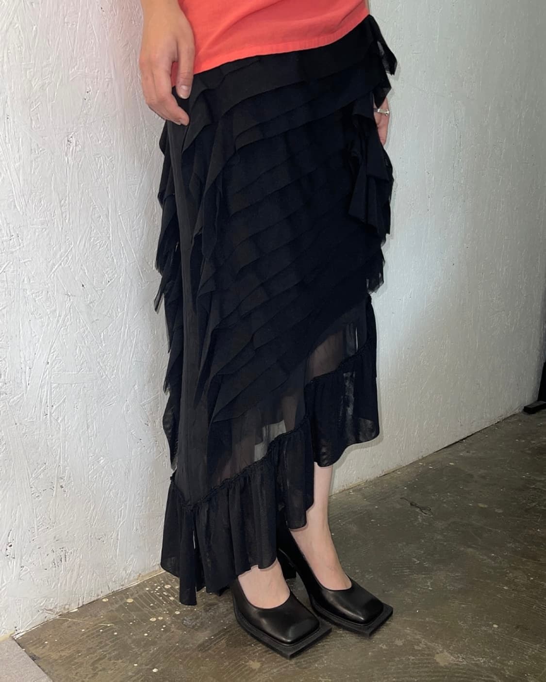 장폴고티에 비대칭 러플 스커트 상품이미지1