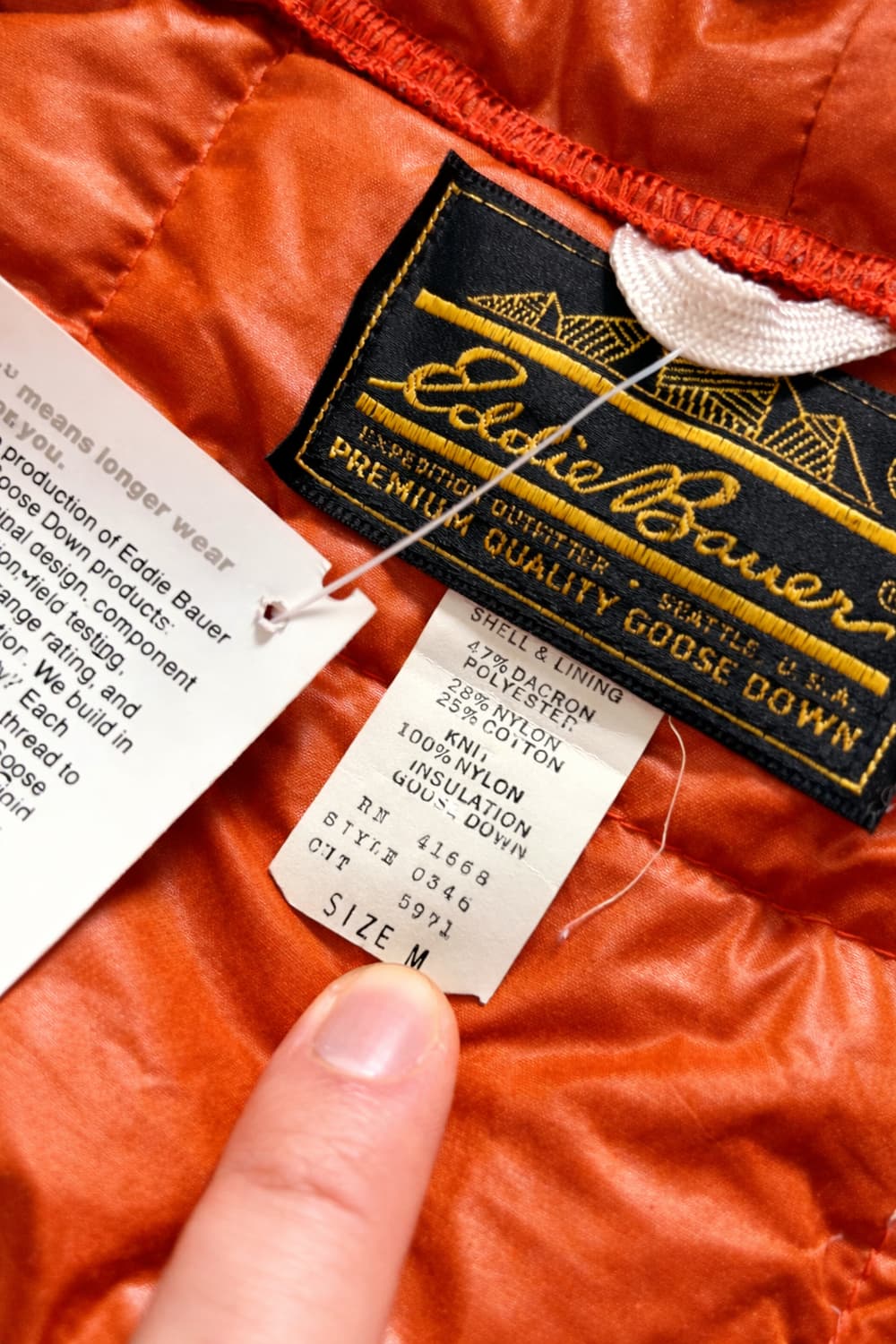 80s 에디 바우어 우먼즈 다운 푸퍼 자켓 M 데드스탁 상품이미지8
