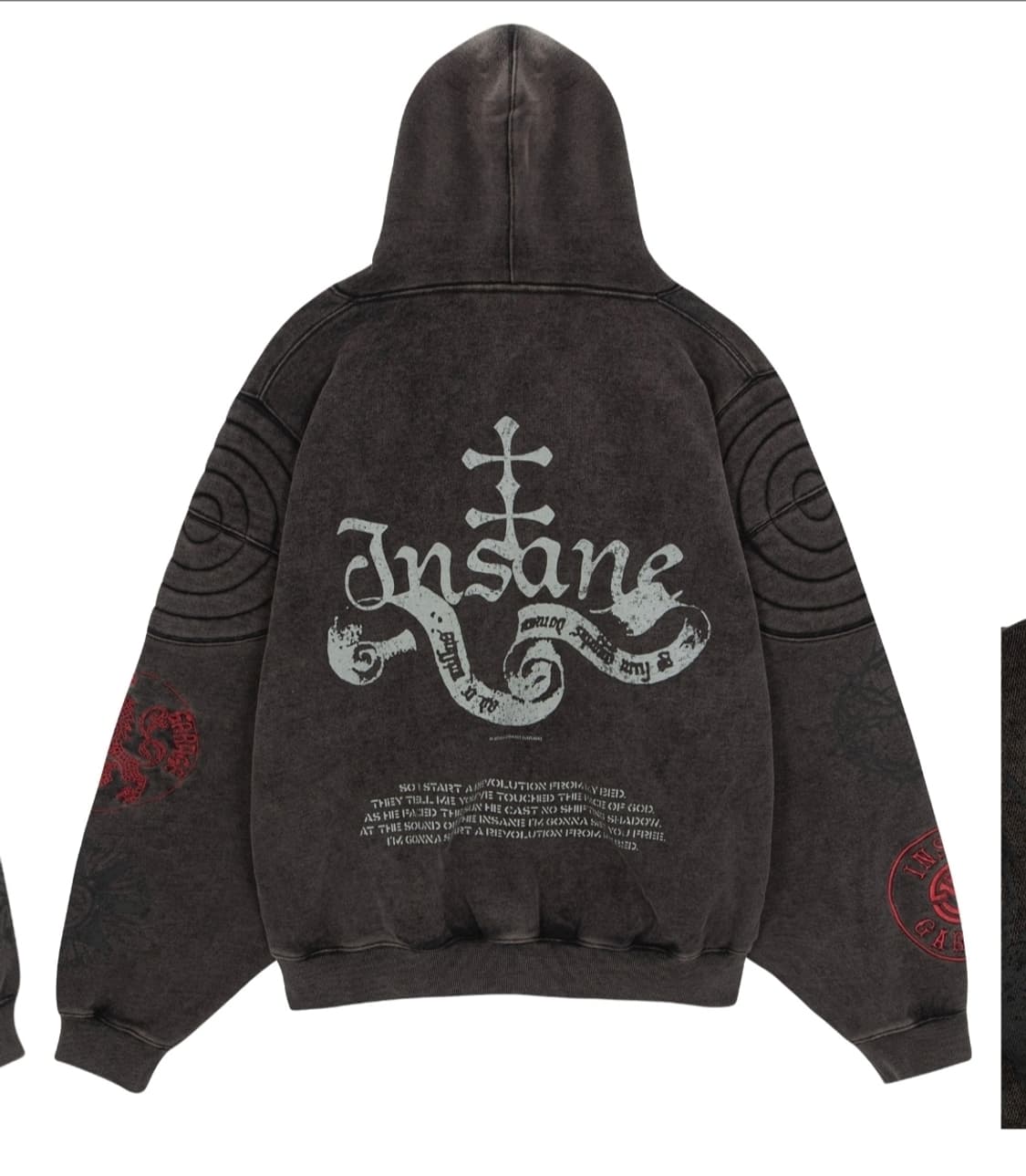 인세인개러지 패디드 숄더 후드집업 3사이즈 상품이미지2