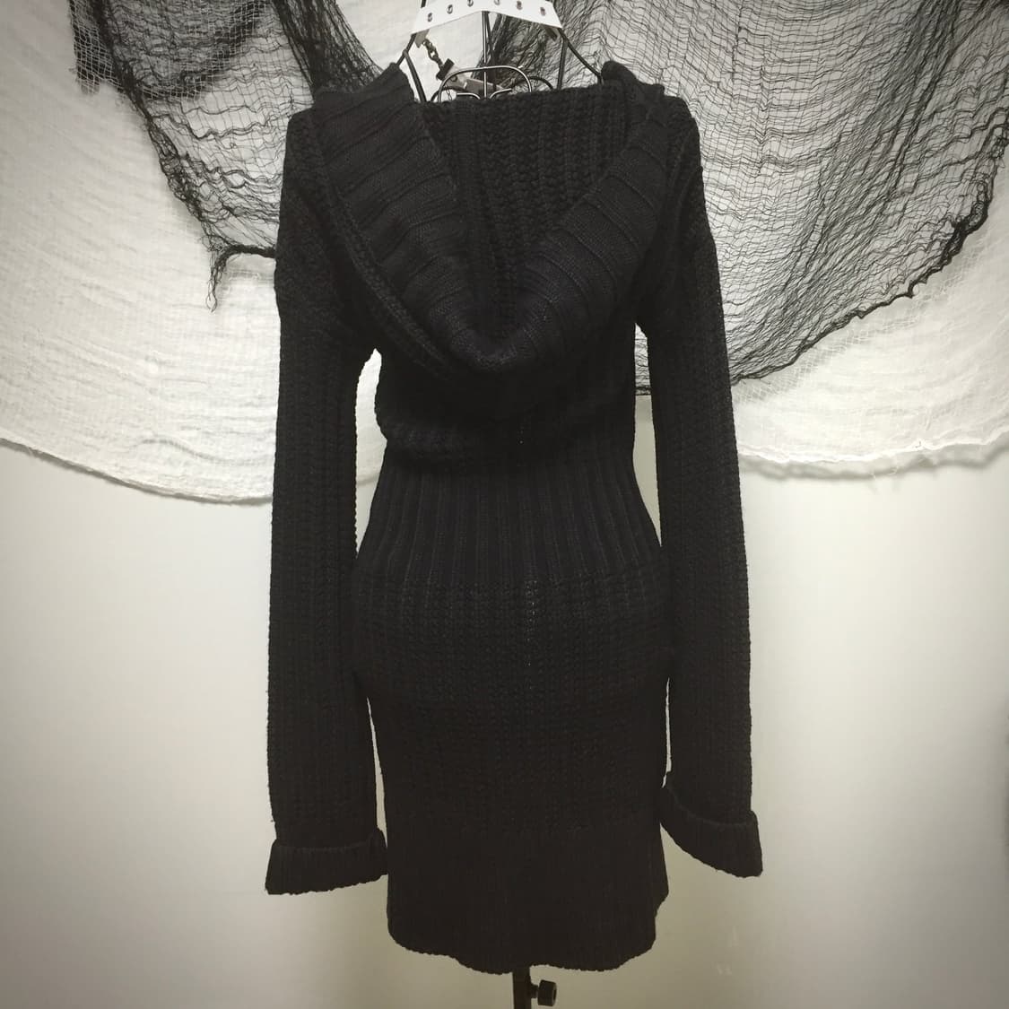 Armani  black button long knit cardigan 상품이미지5