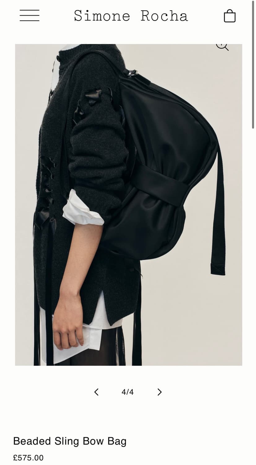 시몬로샤 25fw 비즈 보우 숄더백 상품이미지5