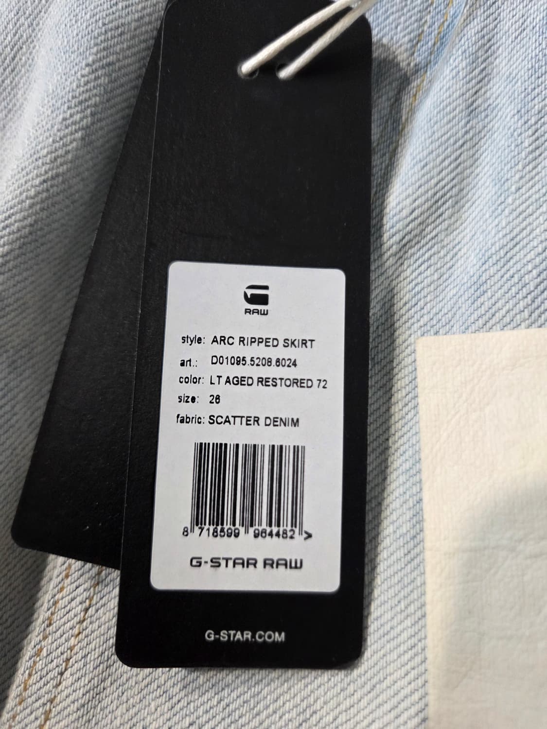 G스타 RAW 데님 미니스커트(26)스판 상품이미지5
