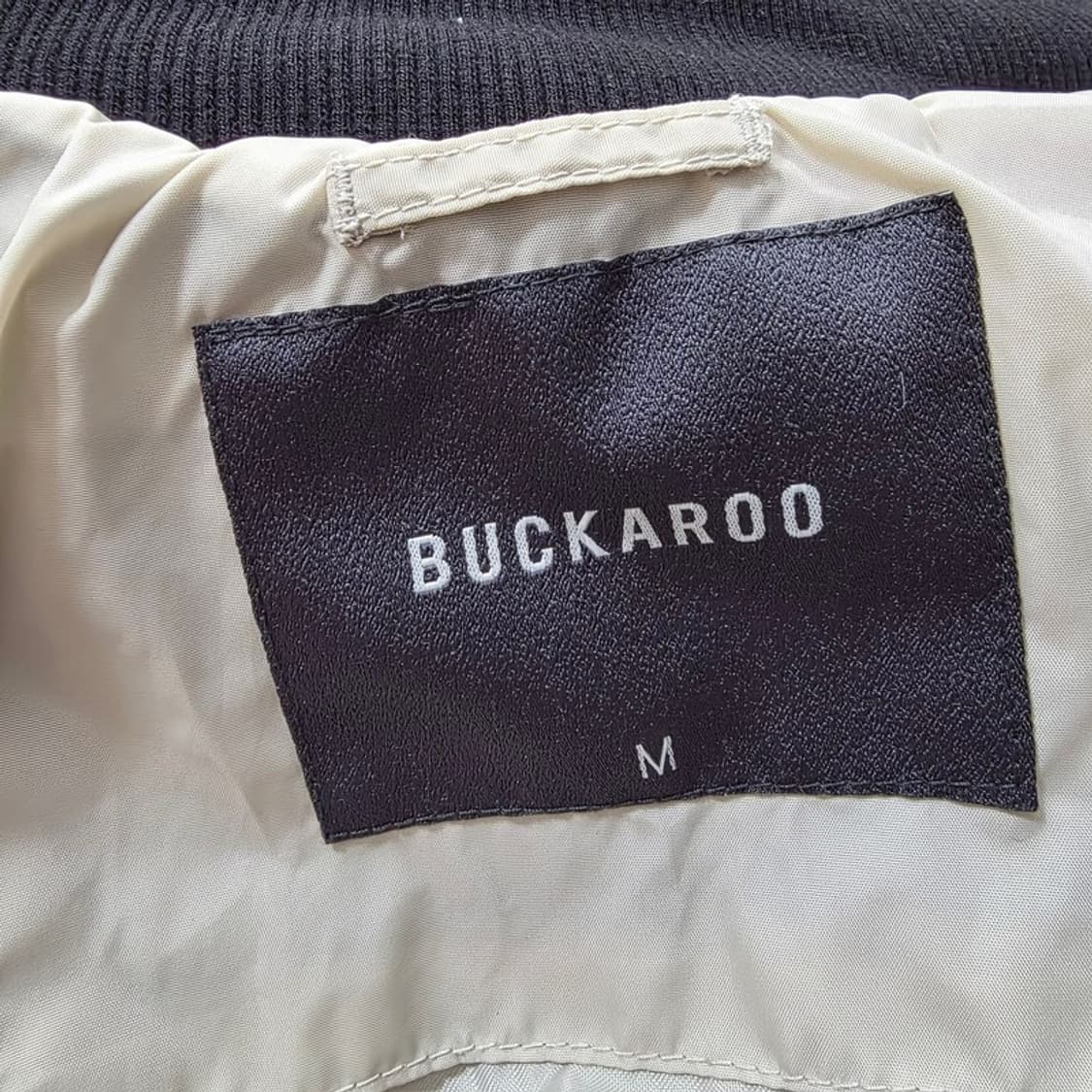 버커루 아이보리 나일론 립스탑 집업 블루종 M 상품이미지6