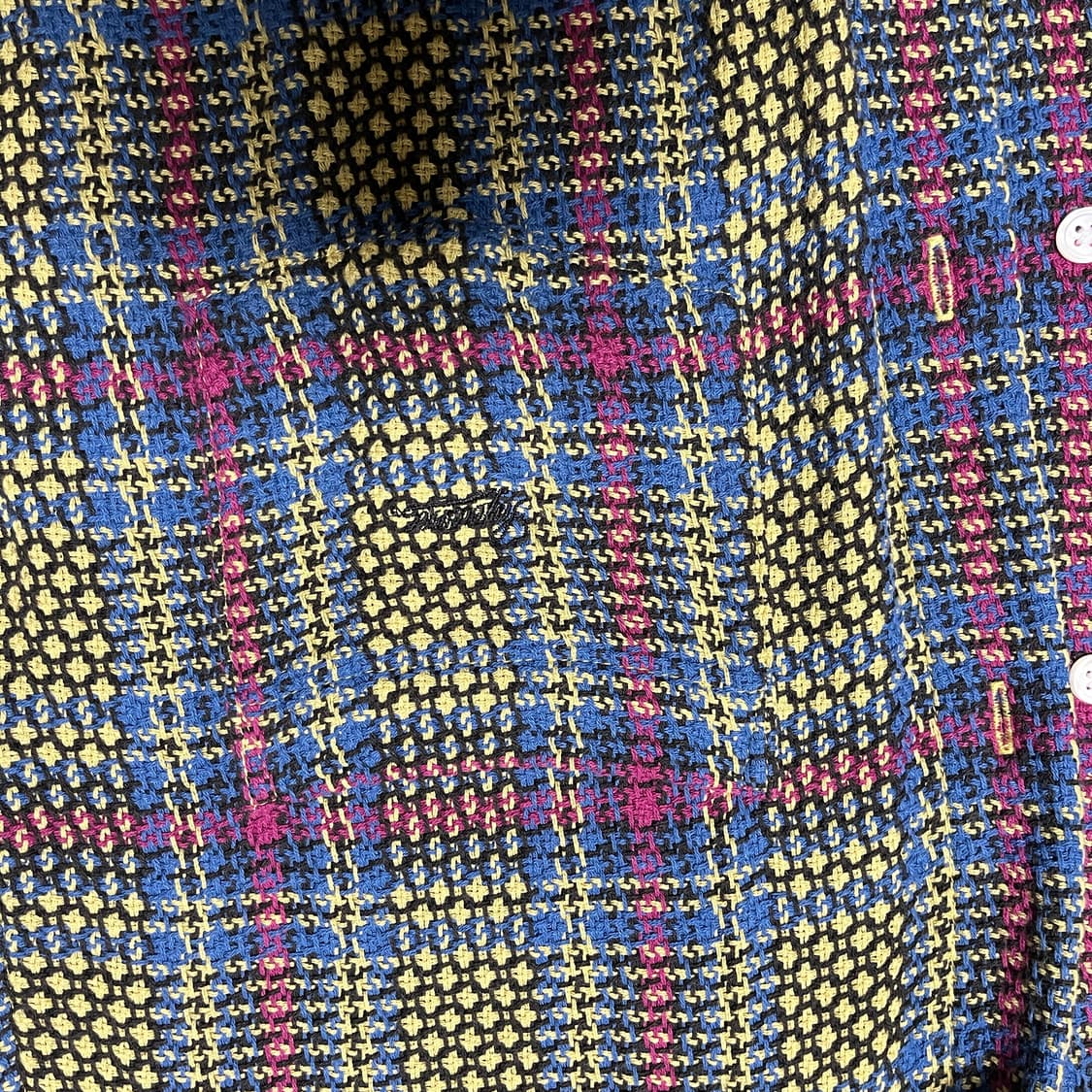 슈프림 바스켓 위브 플래드 셔츠 옐로우  상품이미지4