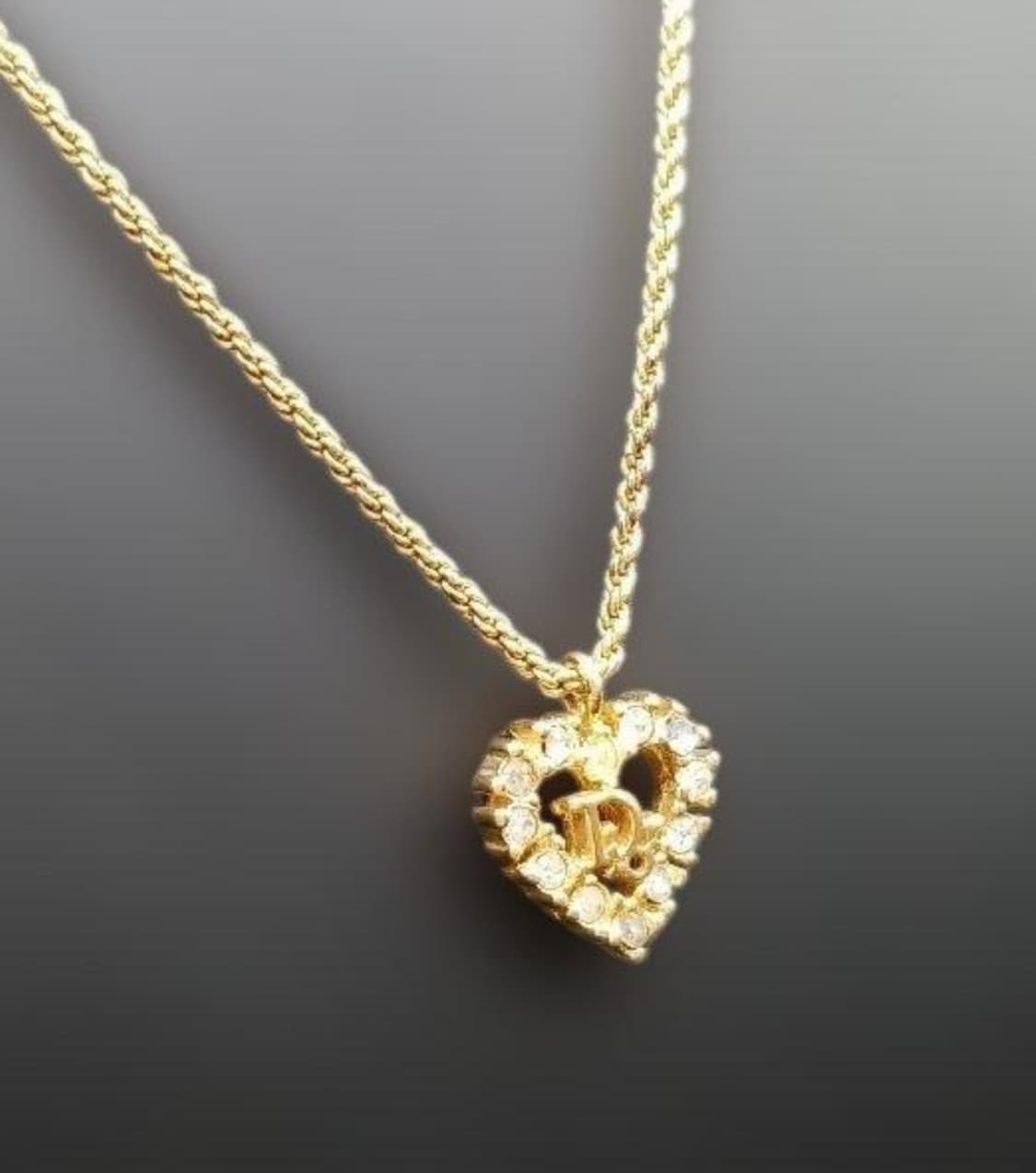 [정품] 크리스찬 디올 Dior 하트 스톤 펜던트 상품이미지3