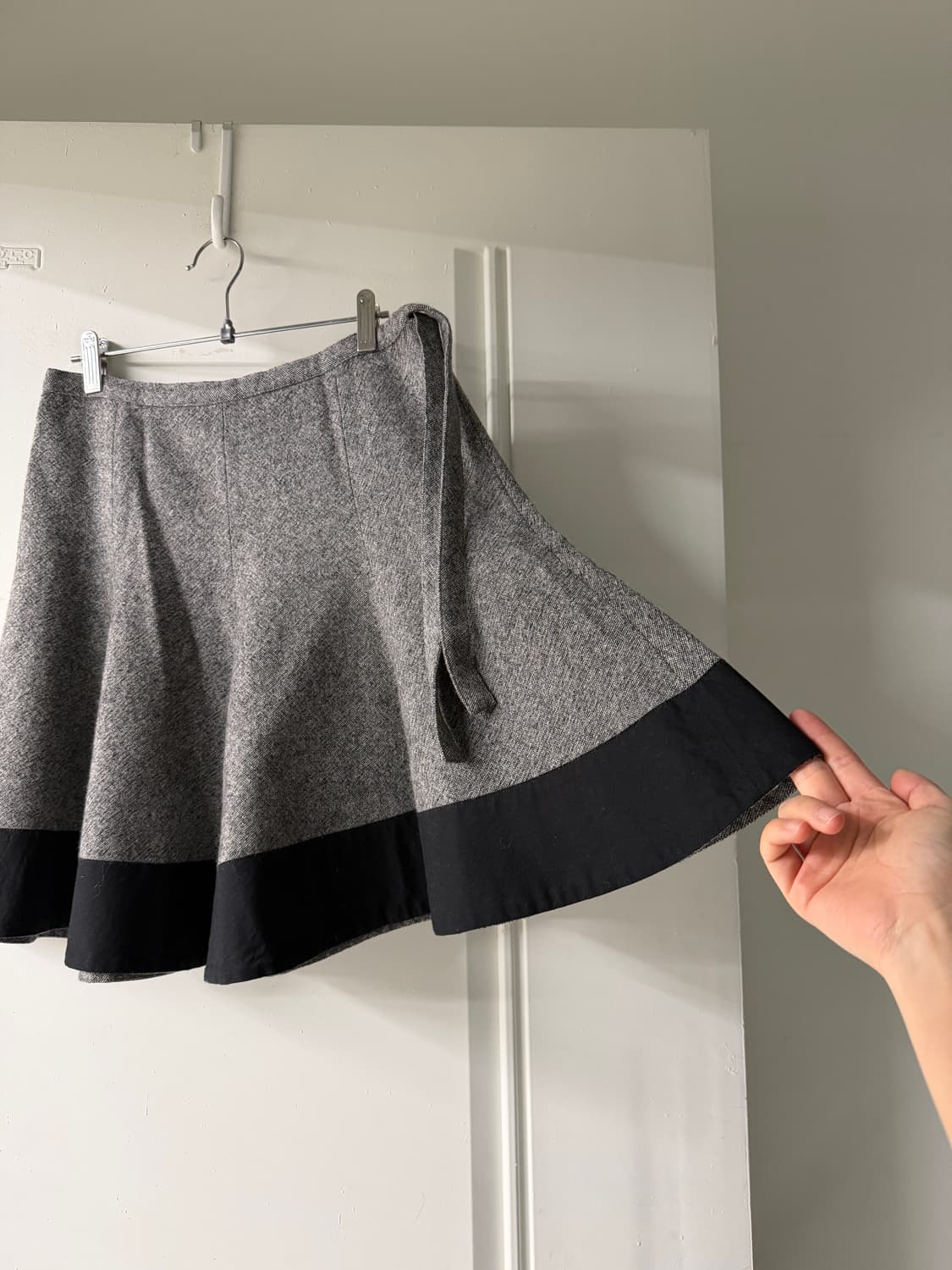 일본빈티지 아그네스베 투톤 플레어 미디스커트 상품이미지6