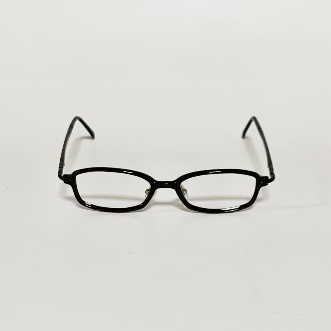 922 데드스탁 빈티지안경 블랙 브라운 스트라이프 오벌 사각 프레임 픽키 상품이미지2